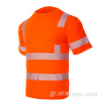 Υψηλή ορατότητα υγρασίας Wicking Short Sleeve Safety Shirt